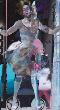 2017 - oil and acrylic on canvas - 145 x 80 cm