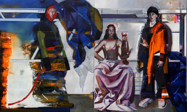 2019 - oil and acrylic on canvas - 130 x 220 cm