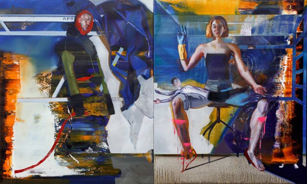 2019 - oil and acrylic on canvas - 130 x 220 cm