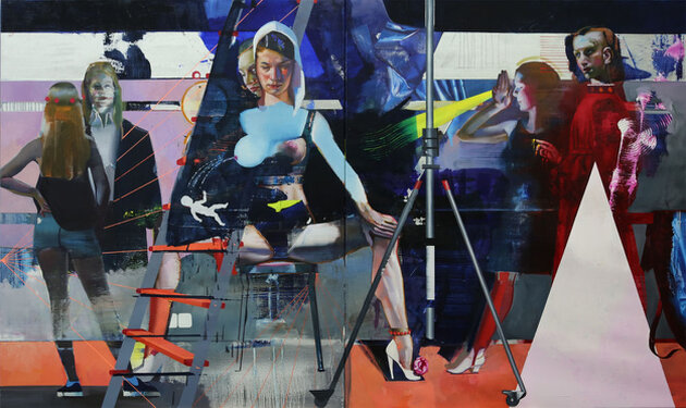 2020 - oil and acrylic on canvas - 130 x 220 cm