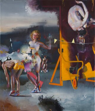 2022 - oil and acrylic on canvas - 14 x 120 cm
