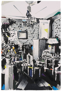 2023 - Acrylic, tape, varnish on forex - 68 x 45 cm
