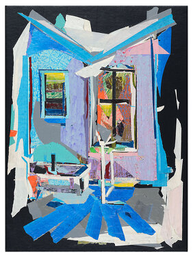 2016 - Acrylic, tape, varnish on board - 44  x 33 cm