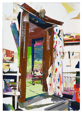 2013 - Acrylic, tape, varnish on kapa - 85 x 60 cm