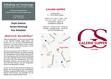 Malreich Wandelbar 2015 COVER OF THE EXHIBITION Malreich Wandelbar 2015