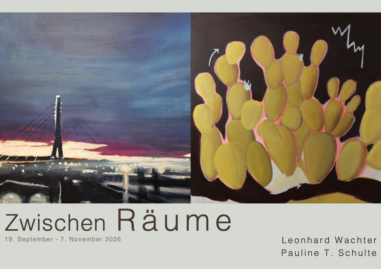 Official poster of the Zwischen Räume" Gallery exhibition, which runs from September 19, 2026 to November 07, 2026.