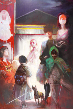2018 - mixed media on wood - 205 x 140 cm