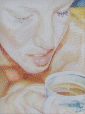 2005 - yarn on organza - 50 x 40 cm