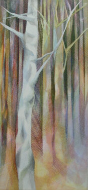 2007 - yarn on organza - 85 x 44 cm