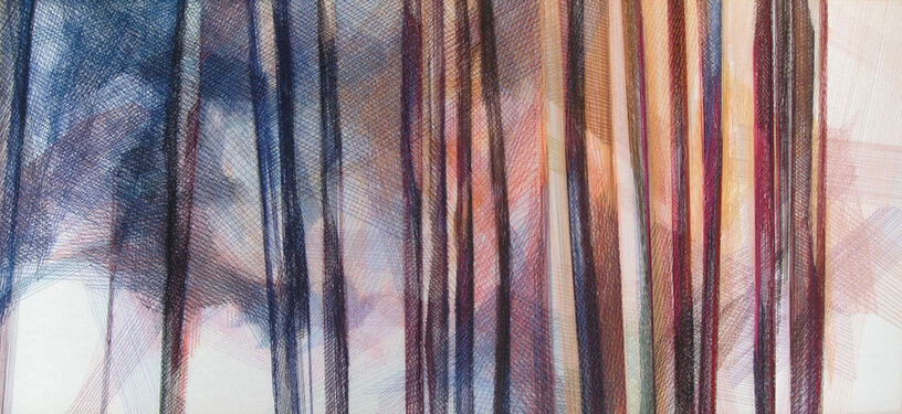2008 - yarn on organza - 44 x 89 cm