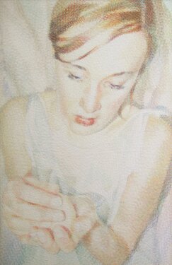 2003 - yarn on organza - 120 x 80 cm
