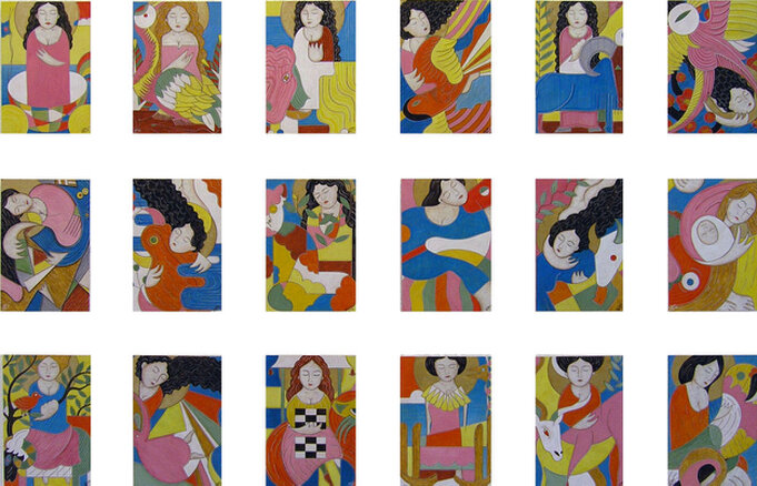 2009 -tempera on wood - each 25 x 17 cm