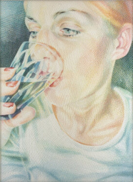 2004 - yarn on organza - 120 x 90 cm