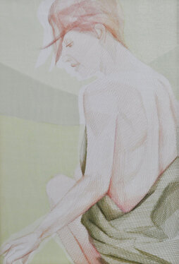 2012 - yarn on organza - 70 x 50 cm