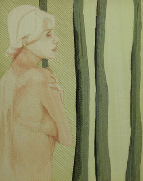 2012 - yarn on organza - 53 x 43 cm