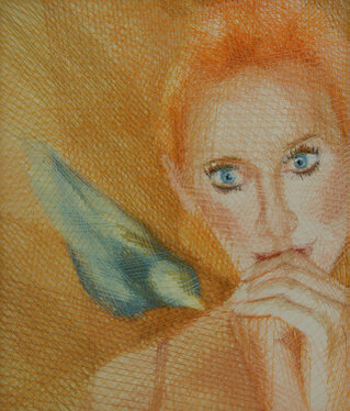 2012 - yarn on organza - 40 x 35 cm
