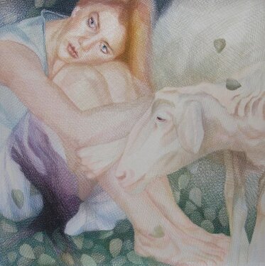 2011 - yarn on organza - 120 x 120 cm