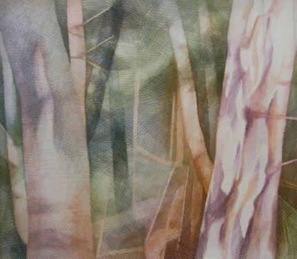 2010 - yarn on organza - 100 x 110 cm