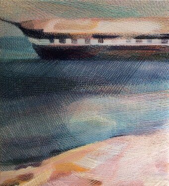 2007/19 - yarn on organza - 50 x 45 cm