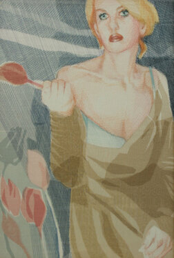 2012 - yarn on organza - 70 x 50 cm