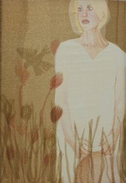 2012 - yarn on organza - 70 x 50 cm