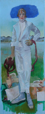 2007 - acrylic and charcoal on canvas - 180 x 70 cm