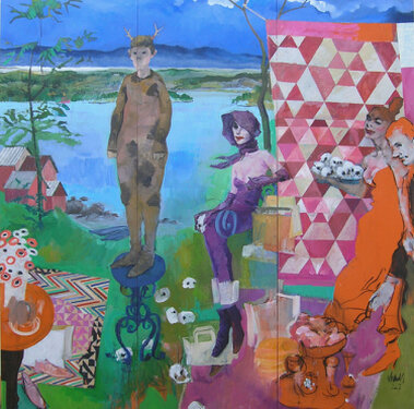 2007 - acrylic and charcoal on canvas 240 x 240 cm