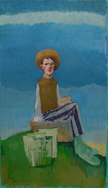 2004 - acrylic and charcoal on canvas 140 x 80 cm