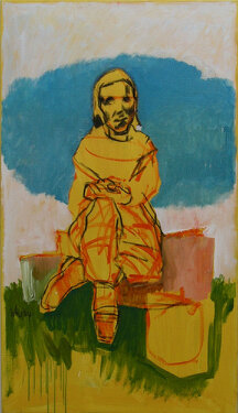 2004 - acrylic and charcoal on canvas 140 x 80 cm