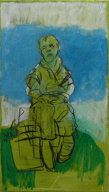 2004 - acrylic and charcoal on canvas 140 x 80 cm