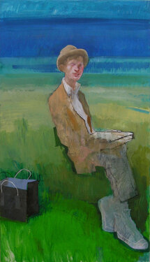 2004 - acrylic and charcoal on canvas 140 x 80 cm