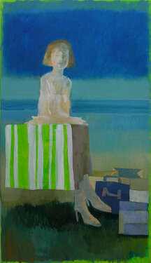 2004 - acrylic and charcoal on canvas 140 x 80 cm