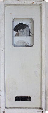 2018 - oil, acrylic, wood, glass and pecil -112 x 48 x 9 cm