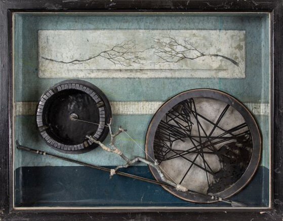 2018/19 -  mixed media in cabinet - 40 x 50 x 7 cm