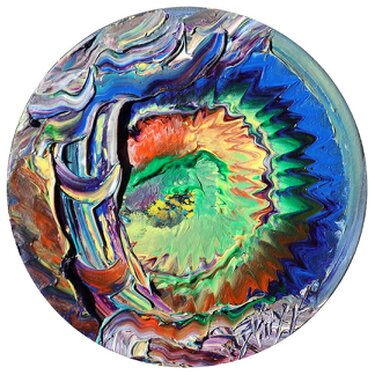 2024 - oil on nettle - D 22 cm