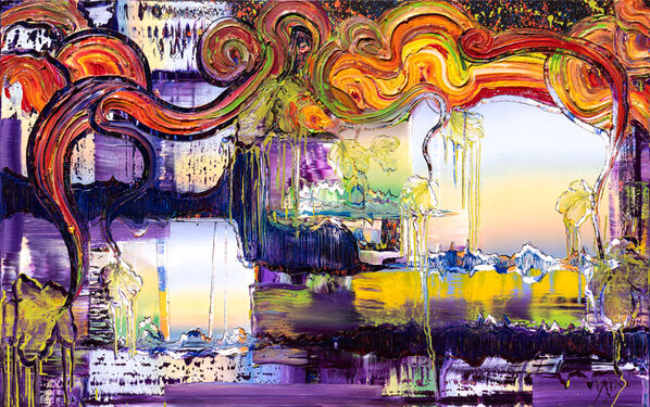 2021 - oil on nettle - 100 x 160 cm