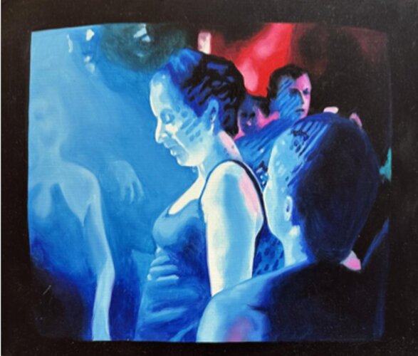 2000 - oil on paper and wood - 24 x 32 cm